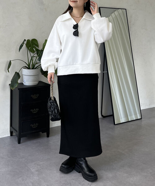 prose verse（プロズヴェール）の「バックメタルスキッパースウェット（Tシャツ/カットソー・レディース・ホワイト/ブラック・MEDIUM）」の18枚目の写真