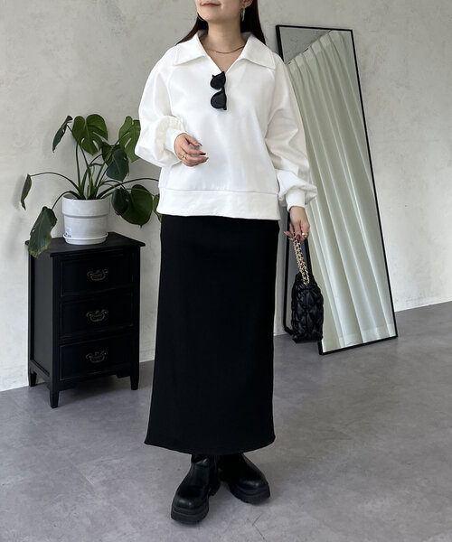 prose verse（プロズヴェール）の「バックメタルスキッパースウェット（Tシャツ/カットソー・レディース・ホワイト/ブラック・MEDIUM）」の19枚目の写真