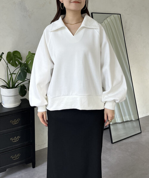 prose verse（プロズヴェール）の「バックメタルスキッパースウェット（Tシャツ/カットソー・レディース・ホワイト/ブラック・MEDIUM）」の20枚目の写真