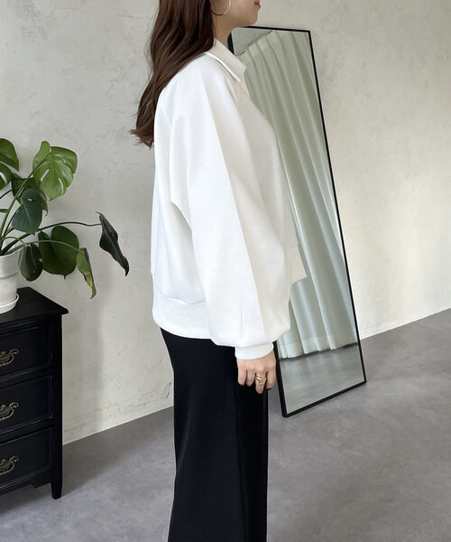 prose verse（プロズヴェール）の「バックメタルスキッパースウェット（Tシャツ/カットソー・レディース・ホワイト/ブラック・MEDIUM）」の21枚目の写真