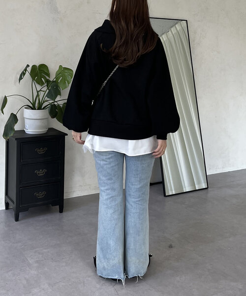 prose verse（プロズヴェール）の「バックメタルスキッパースウェット（Tシャツ/カットソー・レディース・ホワイト/ブラック・MEDIUM）」の4枚目の写真