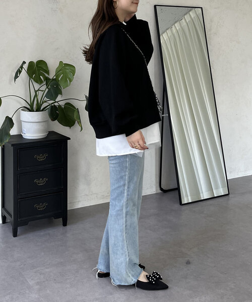 prose verse（プロズヴェール）の「バックメタルスキッパースウェット（Tシャツ/カットソー・レディース・ホワイト/ブラック・MEDIUM）」の5枚目の写真