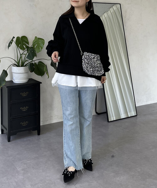 prose verse（プロズヴェール）の「バックメタルスキッパースウェット（Tシャツ/カットソー・レディース・ホワイト/ブラック・MEDIUM）」の6枚目の写真