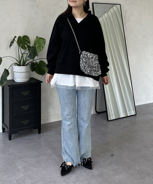 prose verse（プロズヴェール）の「バックメタルスキッパースウェット（Tシャツ/カットソー・レディース・ホワイト/ブラック・MEDIUM）」の7枚目の写真