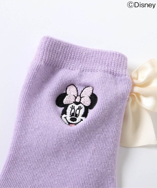 Disney(ディズニー)の「NET別注/ディズニーキャラクターミニーマウス/リボンソックス(ソックス/靴下・キッズ・ブラック/アイボリー/ラベンダー・12/15 /18/21)」の13枚目の写真