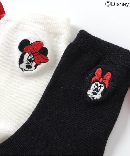 Disney(ディズニー)の「NET別注/ディズニーキャラクターミニーマウス/リボンソックス(ソックス/靴下・キッズ・ブラック/アイボリー/ラベンダー・12/15 /18/21)」の17枚目の写真