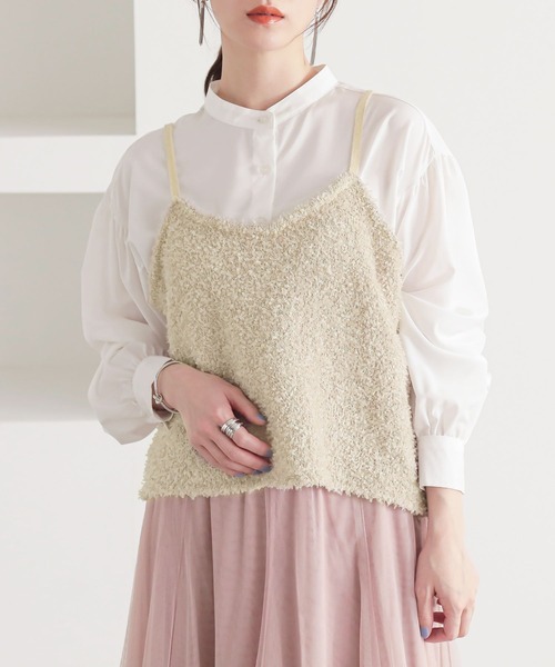 n'OrLABEL（ノアールレーベル）の「『テープヤーンニットキャミソール』（キャミソール・レディース・グレー/ベージュ/ブラック・1/2）」の3枚目の写真