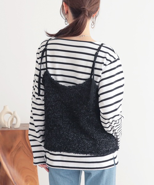 n'OrLABEL（ノアールレーベル）の「『テープヤーンニットキャミソール』（キャミソール・レディース・グレー/ベージュ/ブラック・1/2）」の20枚目の写真