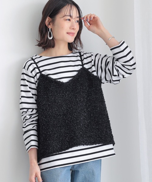 n'OrLABEL（ノアールレーベル）の「『テープヤーンニットキャミソール』（キャミソール・レディース・グレー/ベージュ/ブラック・1/2）」の4枚目の写真