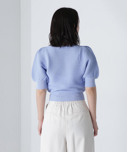 NATURAL BEAUTY BASIC(ナチュラルビューティーベーシック)の「◇【Oggi掲載】パフスリーブワッフルニット(ニット/セーター・レディース・オレンジ/チャコールグレー/オフホワイト/ブルー・FREE)」の22枚目の写真