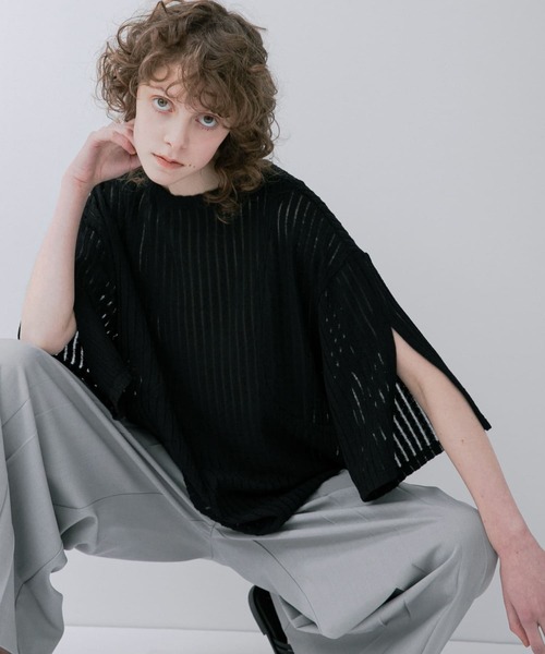 セール】lace slit tee（Tシャツ/カットソー）｜LAATO（ラート