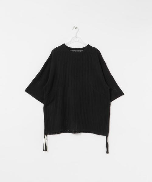 LAATO(ラート)の「lace slit tee(Tシャツ/カットソー・レディース・オフホワイト/ブラック/ダークグレー・FREE)」の9枚目の写真