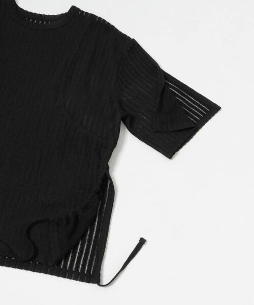 LAATO(ラート)の「lace slit tee(Tシャツ/カットソー・レディース・オフホワイト/ブラック/ダークグレー・FREE)」の10枚目の写真