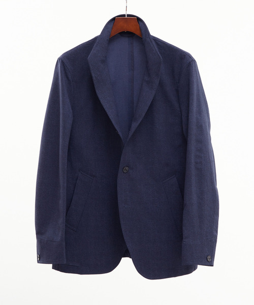MEN'S MELROSE(メンズメルローズ)の「クールマックスサッカープリント スタンドカラージャケット(テーラードジャケット・メンズ・チャコールグレー/ネイビー・2/4/3)」の12枚目の写真
