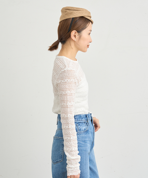 IENA(イエナ)の「《追加》Flowerストレッチレース プルオーバー(Tシャツ/カットソー・レディース・ホワイト・FREE)」の21枚目の写真