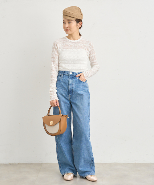 IENA(イエナ)の「《追加》Flowerストレッチレース プルオーバー(Tシャツ/カットソー・レディース・ホワイト・FREE)」の3枚目の写真