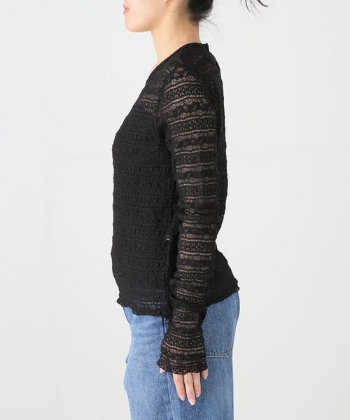 IENA(イエナ)の「《追加》Flowerストレッチレース プルオーバー(Tシャツ/カットソー・レディース・ホワイト・FREE)」の9枚目の写真