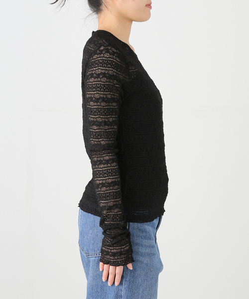 IENA(イエナ)の「《追加》Flowerストレッチレース プルオーバー(Tシャツ/カットソー・レディース・ホワイト・FREE)」の11枚目の写真