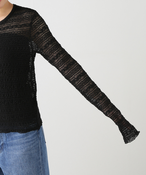 IENA(イエナ)の「《追加》Flowerストレッチレース プルオーバー(Tシャツ/カットソー・レディース・ホワイト・FREE)」の12枚目の写真