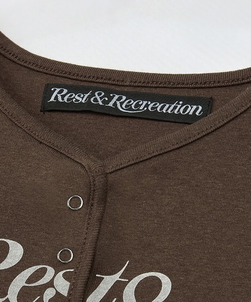 Tシャツ・カットソー Rest & Recreation CAP SLEEVE T-SHIRT 5BNY472 Rest&Recreation/レストアンドレクリエーション CAP SLEEVE T