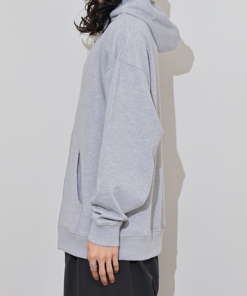 FUNALIVE（ファンアライブ）の「裏毛　ワイドシルエット　無地　フルジップパーカー　スウェット（パーカー・メンズ・ブラック/ネイビー/スミクロ/杢グレー・LL/L/M）」の16枚目の写真