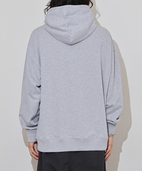 FUNALIVE（ファンアライブ）の「裏毛　ワイドシルエット　無地　フルジップパーカー　スウェット（パーカー・メンズ・ブラック/ネイビー/スミクロ/杢グレー・LL/L/M）」の21枚目の写真