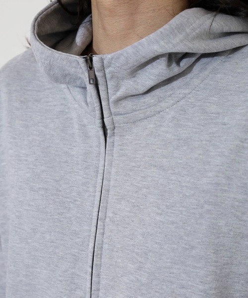 FUNALIVE（ファンアライブ）の「裏毛　ワイドシルエット　無地　フルジップパーカー　スウェット（パーカー・メンズ・ブラック/ネイビー/スミクロ/杢グレー・LL/L/M）」の22枚目の写真