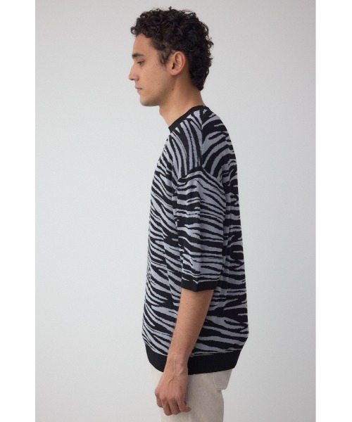 AZUL by moussy（アズールバイマウジー）の「ゼブラ総柄ニット（ニット/セーター・メンズ・ブラウン系その他/ブラック系その他/ホワイト系その他・MEDIUM/LARGE）」の17枚目の写真