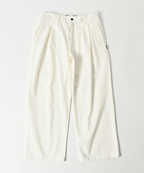 ADAM PATEK(アダムパテック)の「【ADAMPATEK/アダムパテック】generous tuck relax chino pants/タック入りワイドシルエットチノパンツ(チノパンツ・レディース・ホワイト/ベージュ・1/2)」の15枚目の写真