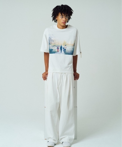 ADAM PATEK(アダムパテック)の「【ADAMPATEK/アダムパテック】generous tuck relax chino pants/タック入りワイドシルエットチノパンツ(チノパンツ・レディース・ホワイト/ベージュ・1/2)」の18枚目の写真