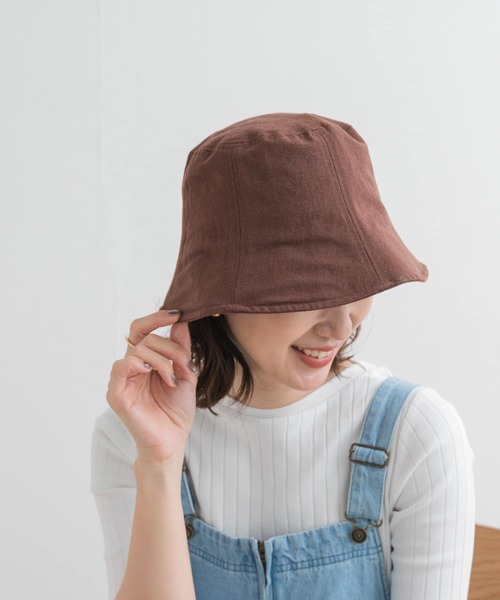 URBAN RESEARCH DOORS（アーバンリサーチドアーズ）の「コットンリネンパネルハット（ハット・レディース・ナチュラル/ブラック/ブラウン・ONE）」の3枚目の写真