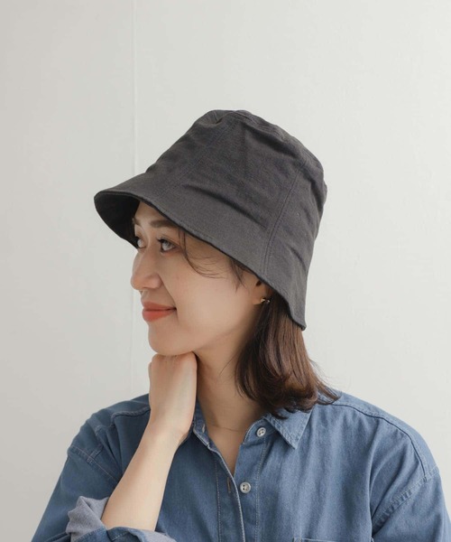 URBAN RESEARCH DOORS（アーバンリサーチドアーズ）の「コットンリネンパネルハット（ハット・レディース・ナチュラル/ブラック/ブラウン・ONE）」の4枚目の写真