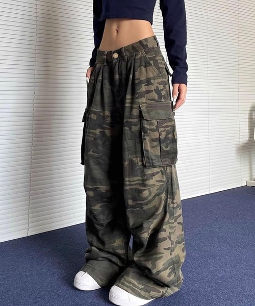 CANVAS+(キャンバスプラス)の「【CANVAS+】ミリタリールーズカーゴパンツ(カーゴパンツ・レディース・カーキ・L/M/S)」の17枚目の写真