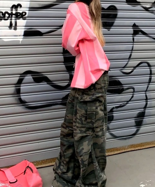 CANVAS+(キャンバスプラス)の「【CANVAS+】ミリタリールーズカーゴパンツ(カーゴパンツ・レディース・カーキ・L/M/S)」の11枚目の写真