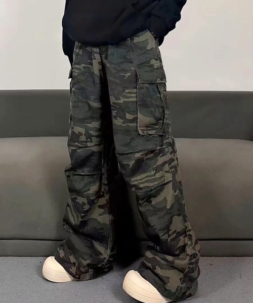 CANVAS+(キャンバスプラス)の「【CANVAS+】ミリタリールーズカーゴパンツ(カーゴパンツ・レディース・カーキ・L/M/S)」の8枚目の写真