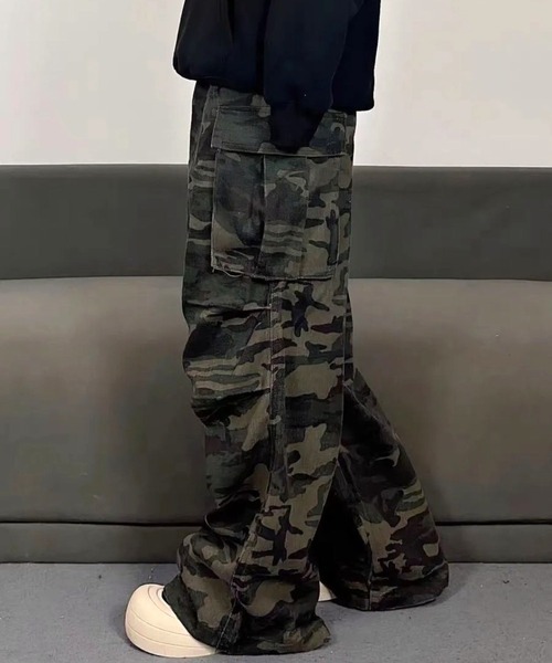 CANVAS+(キャンバスプラス)の「【CANVAS+】ミリタリールーズカーゴパンツ(カーゴパンツ・レディース・カーキ・L/M/S)」の7枚目の写真