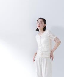 ◇ギャザーチュールレイヤードTシャツ