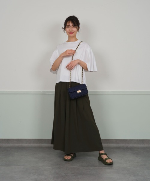 andrea cardone(アンドレアカルドネ)の「【Andrea Cardone】かごバッグ ラフィア チェーン ショルダー バッグ(ショルダーバッグ・レディース・ネイビー/ナチュラル・FREE)」の16枚目の写真
