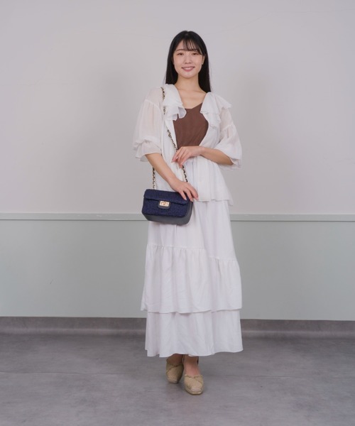 andrea cardone(アンドレアカルドネ)の「【Andrea Cardone】かごバッグ ラフィア チェーン ショルダー バッグ(ショルダーバッグ・レディース・ネイビー/ナチュラル・FREE)」の21枚目の写真