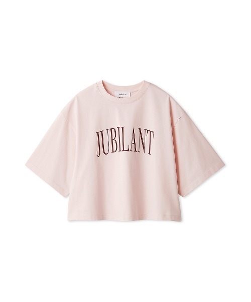 Mila Owen(ミラオーウェン)の「クロップドロゴT(Tシャツ/カットソー・レディース・チャコールグレー/ホワイト/ピンク/ネイビー・FREE)」の4枚目の写真