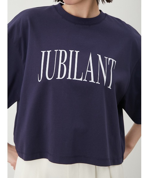 Mila Owen(ミラオーウェン)の「クロップドロゴT(Tシャツ/カットソー・レディース・チャコールグレー/ホワイト/ピンク/ネイビー・FREE)」の13枚目の写真