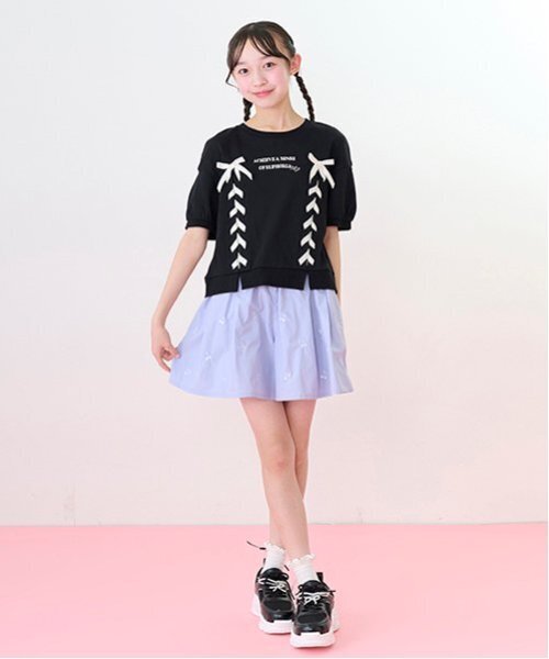 新品　未使用　メゾピアノ　トップス　キュロットパンツ　　140 洗濯のみ☆メゾピアノ☆140☆ギンガムチェックキュロットパンツ