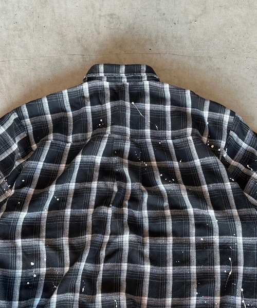 MandO（Auntie Rosa）（エムオー）の「【MandO】ヴィンテージダメージチェックシャツ（シャツ/ブラウス・メンズ・ブラック/レッド/ネイビー・MEDIUM/LARGE）」の16枚目の写真