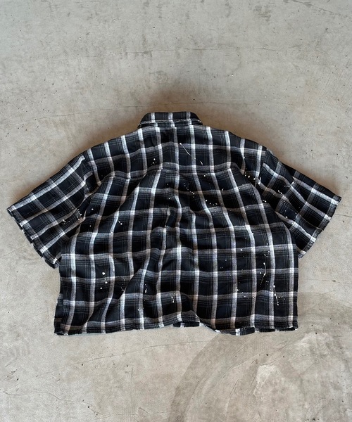 MandO（Auntie Rosa）（エムオー）の「【MandO】ヴィンテージダメージチェックシャツ（シャツ/ブラウス・メンズ・ブラック/レッド/ネイビー・MEDIUM/LARGE）」の13枚目の写真