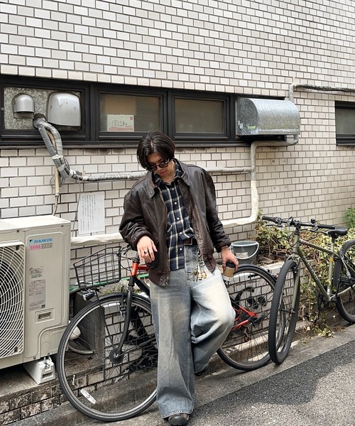 MandO（Auntie Rosa）（エムオー）の「【MandO】ヴィンテージダメージチェックシャツ（シャツ/ブラウス・メンズ・ブラック/レッド/ネイビー・MEDIUM/LARGE）」の22枚目の写真