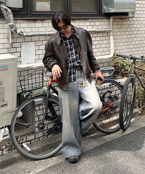 MandO（Auntie Rosa）（エムオー）の「【MandO】ヴィンテージダメージチェックシャツ（シャツ/ブラウス・メンズ・ブラック/レッド/ネイビー・MEDIUM/LARGE）」の21枚目の写真