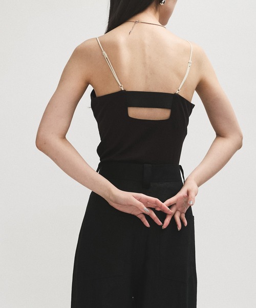 カップ付きカラーブレードキャミソール（キャミソール）｜ADAM ET ROPE