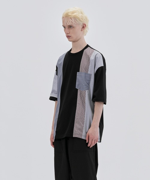 COMME des GARCONS HOMME(コム デ ギャルソン・オム)の「コットン天竺 × 多素材MIX TEE(Tシャツ/カットソー・メンズ・ブラック系その他/ホワイト系その他・XL/L/M/S)」の10枚目の写真