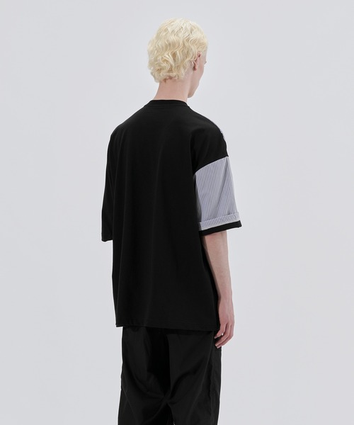 COMME des GARCONS HOMME（Men) 綿素材 多素材MIX 半袖シャツ コットン天竺 × 多素材MIX TEE（Tシャツ/カットソー）｜COMME