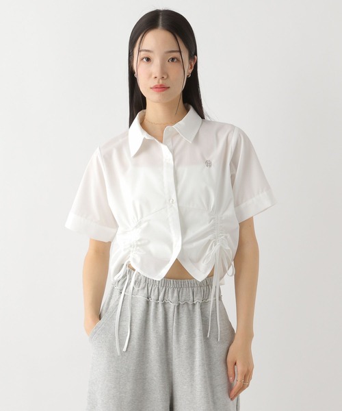 Heather(ヘザー)の「モチーフドロストシャツ(半袖) 491039(シャツ/ブラウス・レディース・グレー系その他/ブラック系その他/オフホワイト・FREE)」の2枚目の写真
